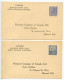 Canada 1910's-20's 2 Different Unused Preprinted 2c. King George V Postal Card; Permutit Company Of Canada, Ltd. - 1903-1954 Reyes