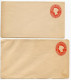 Canada 19th Century 2 Different Mint 3c. Queen Victoria Postal Envelopes - 1860-1899 Regno Di Victoria