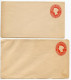 Canada 19th Century 2 Different Mint 3c. Queen Victoria Postal Envelopes - 1860-1899 Règne De Victoria