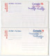 Canada 1980's 2 Different Mint Aerogrammes / Air Letters - 72c. & 74c. Various Airplanes - 1860-1899 Règne De Victoria