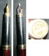 Rare Ancien Stylo à Plume Slim Thin, Métal Doré Laqué COLIBRI - Stylos