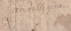 1778 - Marque Postale Sur Lettre Avec Corresp Paternelle De 3 P Vers Lion LYON, En Diligence - Taxe 4 - Règne Louis XVI - 1701-1800: Vorläufer XVIII