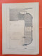 LES METAUX OUVRES 1889 LITHO FER FONTE CUIVRE ZINC " Grand Escalier Exposition Universelle A Paris " 4 PLANCHES - Architecture