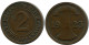 2 RENTENPFENNIG 1923 D ALLEMAGNE Pièce GERMANY #DB829.F - 2 Renten- & 2 Reichspfennig