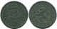 10 CENTIMES 1915 DUTCH Text BELGIQUE BELGIUM Pièce #BA412.F - 10 Cent