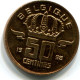 50 CENTIMES 1998 FRENCH Text BELGIUM Coin UNC #W10966.U - 50 Centimes