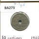 10 CENTIMES 1902 DUTCH Text BELGIUM Coin #BA273.U - 10 Cents