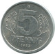 5 PFENNIG 1983 A DDR EAST DEUTSCHLAND Münze GERMANY #AE015.D - 5 Pfennig