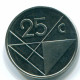 25 CENTS 1990 ARUBA (NIEDERLANDE NETHERLANDS) Nickel Koloniale Münze #S13635.D - Aruba