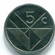 5 CENTS 1990 ARUBA (Netherlands) Nickel Colonial Coin #S13619.U - Aruba