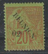 REUNION - N°29 Nsg (1891) 02 Sur 20c - Neufs