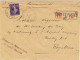 FRANCE - 1915 - LAC Recommandée Affranchie Yv.142 Du Secteur Postal 87 Pour Compiègne (Royallieu) - Guerra Del 1914-18