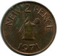 2 PENCE 1971 GUERNSEY Münze #AX103.D - Guernesey