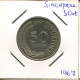 50 CENTS 1967 SINGAPUR SINGAPORE Münze #AR820.D - Singapour