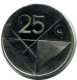 25 CENTS 1986 ARUBA Coin (From BU Mint Set) #AH071.U - Aruba