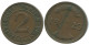 2 RENTENPFENNIG 1923 D GERMANY Coin #AE272.U - 2 Renten- & 2 Reichspfennig