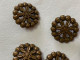 Delcampe - LOTTO DI PICCOLI VECCHI BOTTONI FIORI  FLOWERS OTTONE BRONZO.? - Boutons