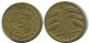 5 REINTENPFENNIG 1924 A GERMANY Coin #AD817.9.U - 5 Rentenpfennig & 5 Reichspfennig