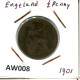 HALF PENNY 1901 UK GBAN BRETAÑA GREAT BRITAIN Moneda #AW008.E - C. 1/2 Penny