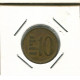 10 WON 1980 COREA DEL SUR SOUTH KOREA Moneda #AS162.E - Korea (Süd-)