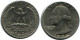 25 CENTS 1972 USA Moneda #AZ097.E - 2, 3 & 20 Cent