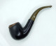 CHACOM 42 Bent Billiard Leather Pipe, Used Vintage Smoking Tobacco Pipe Made In France - Pipe In Bruyère