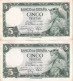 PAREJA CORRELATIVA DE 5 PTAS DEL AÑO 1954 SERIE R DE ALFONSO X EN CALIDAD EBC (XF) (BANKNOTE) - 5 Peseten