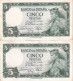 PAREJA CORRELATIVA DE 5 PTAS DEL AÑO 1954 SERIE R DE ALFONSO X EN CALIDAD EBC (XF) (BANKNOTE) - 5 Pesetas