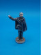 Figurine Aluminium Soldat Quiralu Agent Police Avec Cape Et Képi Blanc - Bâton Cassé - Gendarme Armée Militaire - Quiralu