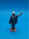 Figurine Aluminium Soldat Quiralu Agent Police Avec Cape Et Képi Blanc - Bâton Cassé - Gendarme Armée Militaire - Quiralu