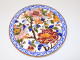 -PLAT ROND FAIENCE GIEN PIVOINE FRANCE TAMPON 1960 Décoré Main COLLECTION E - Gien (FRA)