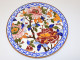 -PLAT ROND FAIENCE GIEN PIVOINE FRANCE TAMPON 1960 Décoré Main COLLECTION E - Gien (FRA)