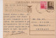 STORIA POSTALE  RSI INTERI POSTALI CENT. 30 + 20  DA GALLARATE PER LEGNANO 6/2/1945 - Stamped Stationery