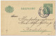 SUÈDE / SWEDEN - 1912 - 5 öre Green Postal Card Mi.P29a (date 212) Used GOTEBORG (LBR * 2 *) To KARLSBORG - VF Used - Postal Stationery
