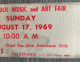 Delcampe - Rarissime Ticket Vintage 17/08/1969 Festival De WOODSTOCK  Music And Art Fair Concert Original N° 00652 D - Concerttickets