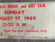 Delcampe - Rarissime Ticket Vintage 17/08/1969 Festival De WOODSTOCK  Music And Art Fair Concert Original N° 00652 D - Konzertkarten