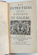 1657. Les Entretiens De Fev Monsieur De Balzac ( Rare) - Before 18th Century