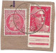 France Marianne De Gandon 6F N°721a Mèches Reliées (variété) + N°676 Oblitéré Cires-Lès-Mello Oise (sur Fragment) - Used Stamps