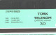 Turkey:Used Phonecard, Türk Telekom, 30 Units, Drum, 2001 - Türkei
