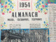 Fontaine D'Aix-en-Provence 1954 Almanach Calendrier PTT Postes & Télégraphes Grand Format-Imprimeur Oberthur-13-BDR - Grand Format : 1941-60
