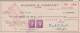 1952. CANADA.  Pair 3 CENTS Georg VI On Check ($ 120.58) From HUGES & COMPANY To BANK OF MONT... (Michel 253) - JF439364 - Lettres & Documents