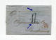 !!! LETTRE DE VARSOVIE POUR BORDEAUX DE 1867, AVEC MARQUE DE PROVENANCE "AUS RUSSLAND" AU DOS - ...-1860 Prephilately