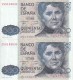 PAREJA CORRELATIVA DE 500 PTAS DEL AÑO 1979 SERIE 1N CALIDAD EBC++ (XF) (BANKNOTE) ROSALIA DE CASTRO - 500 Peseten