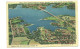 Usa   Postcard  Virginia  Country Club And Yacht Basin. Posted 1954 Us Navy Cache Large Skeleton - Norfolk