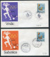 YUGOSLAVIA 1972 Olympic Torch Reout Through Yugoslavia, Set Of 4 Covers. - Brieven En Documenten