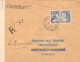 LETTRE RECOMMANDEE DE ST PIERRE ET MMIQUELON  AVEC BLOC EXPOSITION COLONIALE DE 31 DECOUPE EN UN TIMBRE COVER  CENSURE - Lettres & Documents