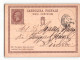 16501 01 CARTOLINA POSTALE 10 CENTESIMI -  MILANO X FIRENZE 1874 - Postwaardestukken