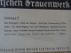 1 Heft Frauenkultur. Sechstes Heft Juni 1937 Ausgabe A. - Deutsch