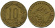 10 FRANCS CFA 1998 CENTRAL AFRICAN STATES (BEAC) Coin #AP861.U - República Centroafricana