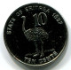 10 CENTS 1997 ERITREA UNC Bird Ostrich Coin #W11348.U - Erythrée